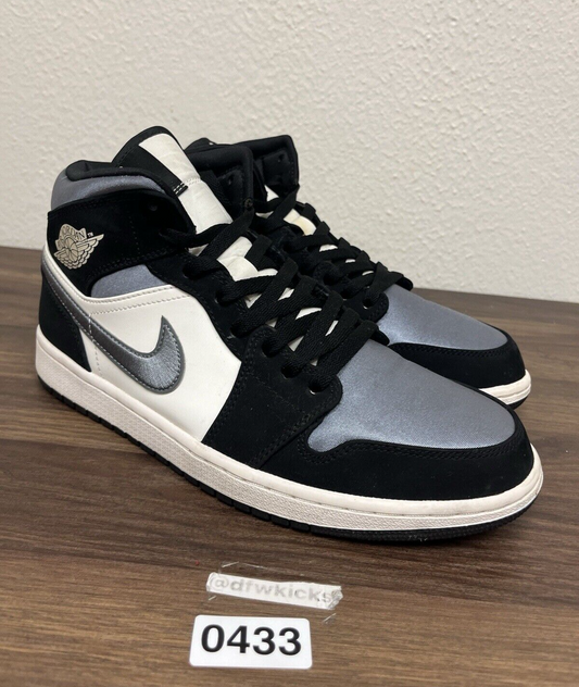 Size 10 - Air Jordan 1 SE Mid Satin Smoke Grey 433