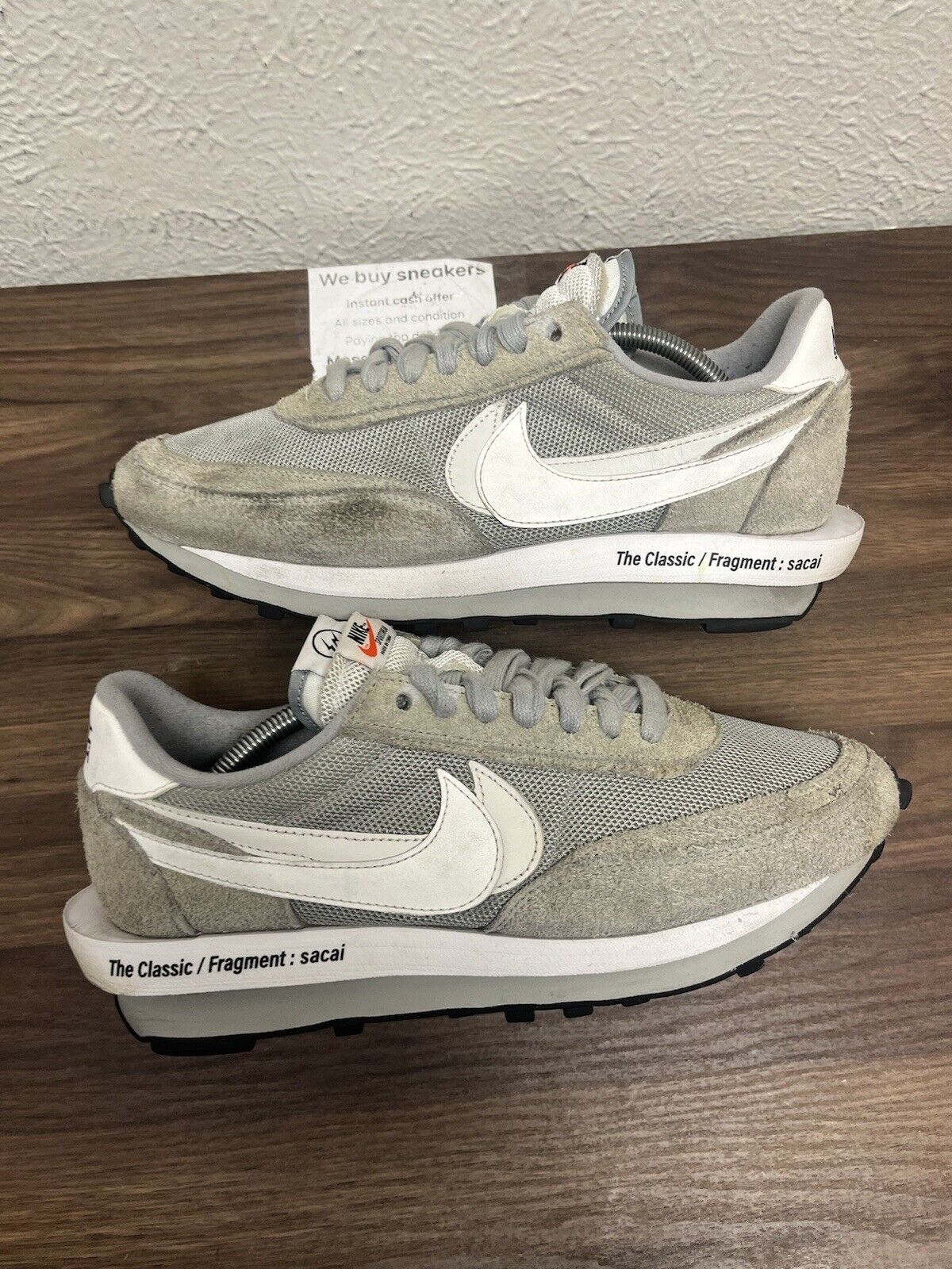 Size 10.5 - Nike LD Waffle x Fragment Design x Sacai Gray DH2684 001