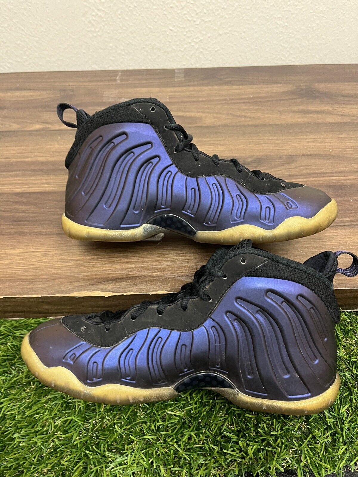 Nike Air FOAMPOSITE One EGGPLANT 2017 GS Size 6y NO BOX AS IS 644791-005