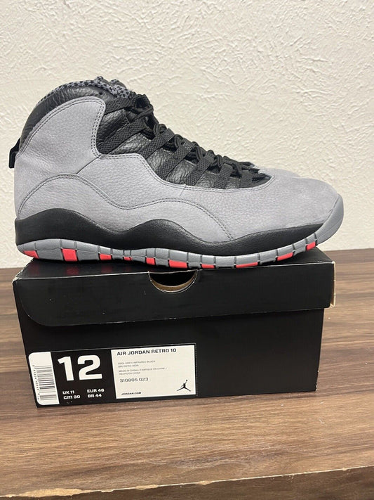 Men's Size 12 - Jordan 10 Retro Cool Grey 2014 310805 023 EUC Limited Rare Nike