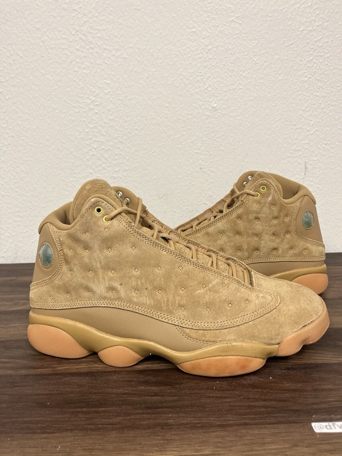 Nike Air Jordan 13 Wheat Men Size 12 414571-705 Brown Suede Basketball Shoes