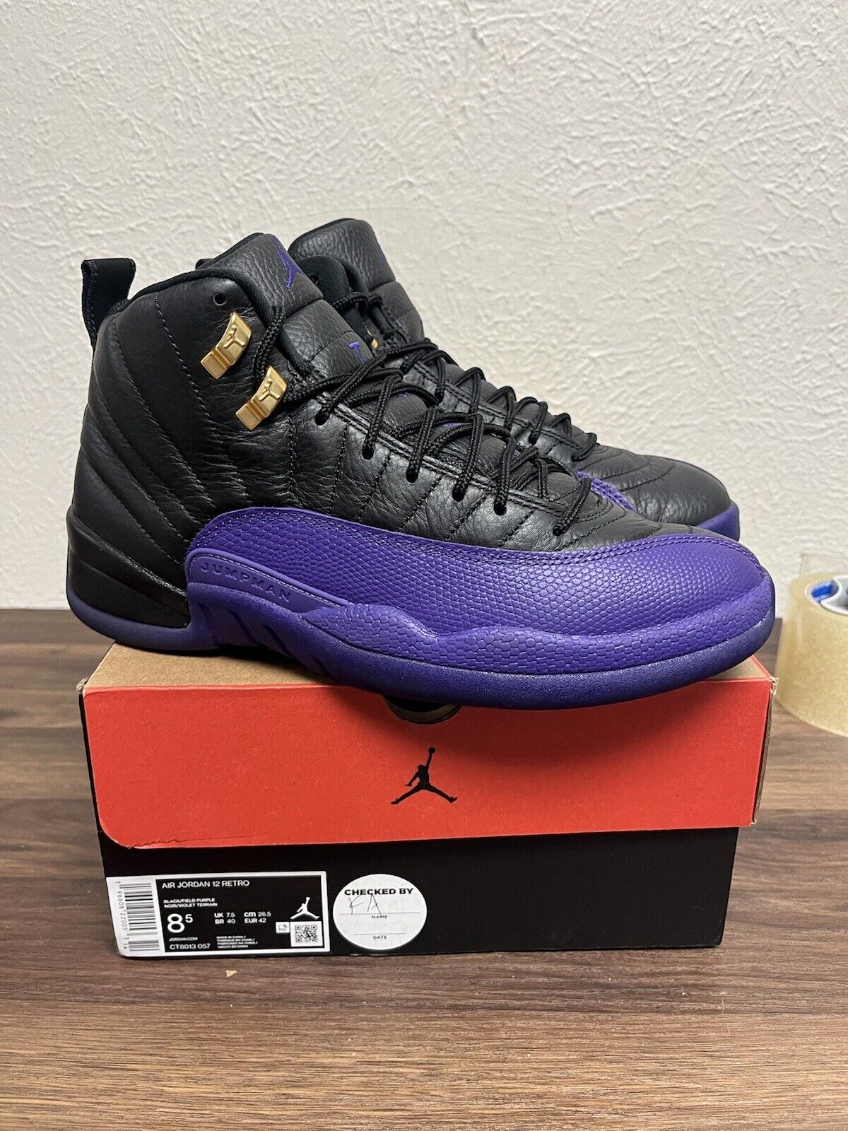 Nike Air Jordan 12 Retro Mid Field Purple size 8.5 CT8013-057 OG XII Retro Clean