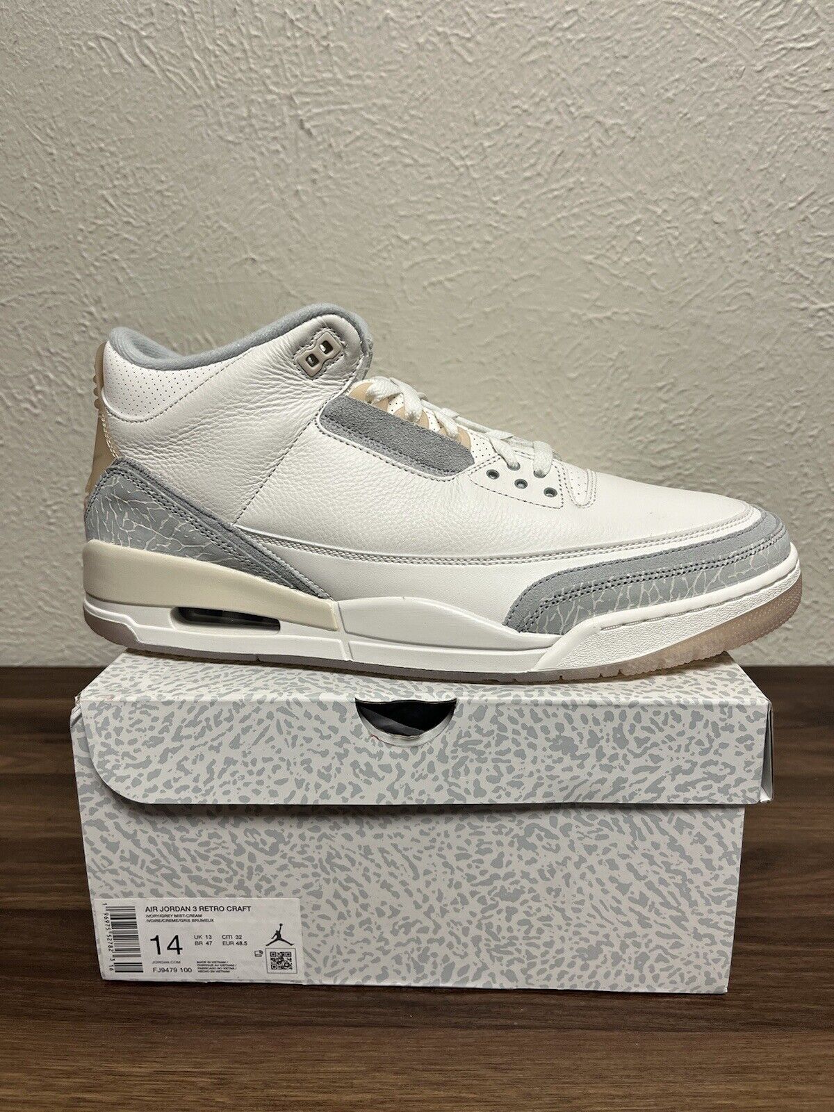 Mens Size 14 - Nike Air Jordan 3 Retro SE Craft Ivory (FJ9479-100) Brand New!