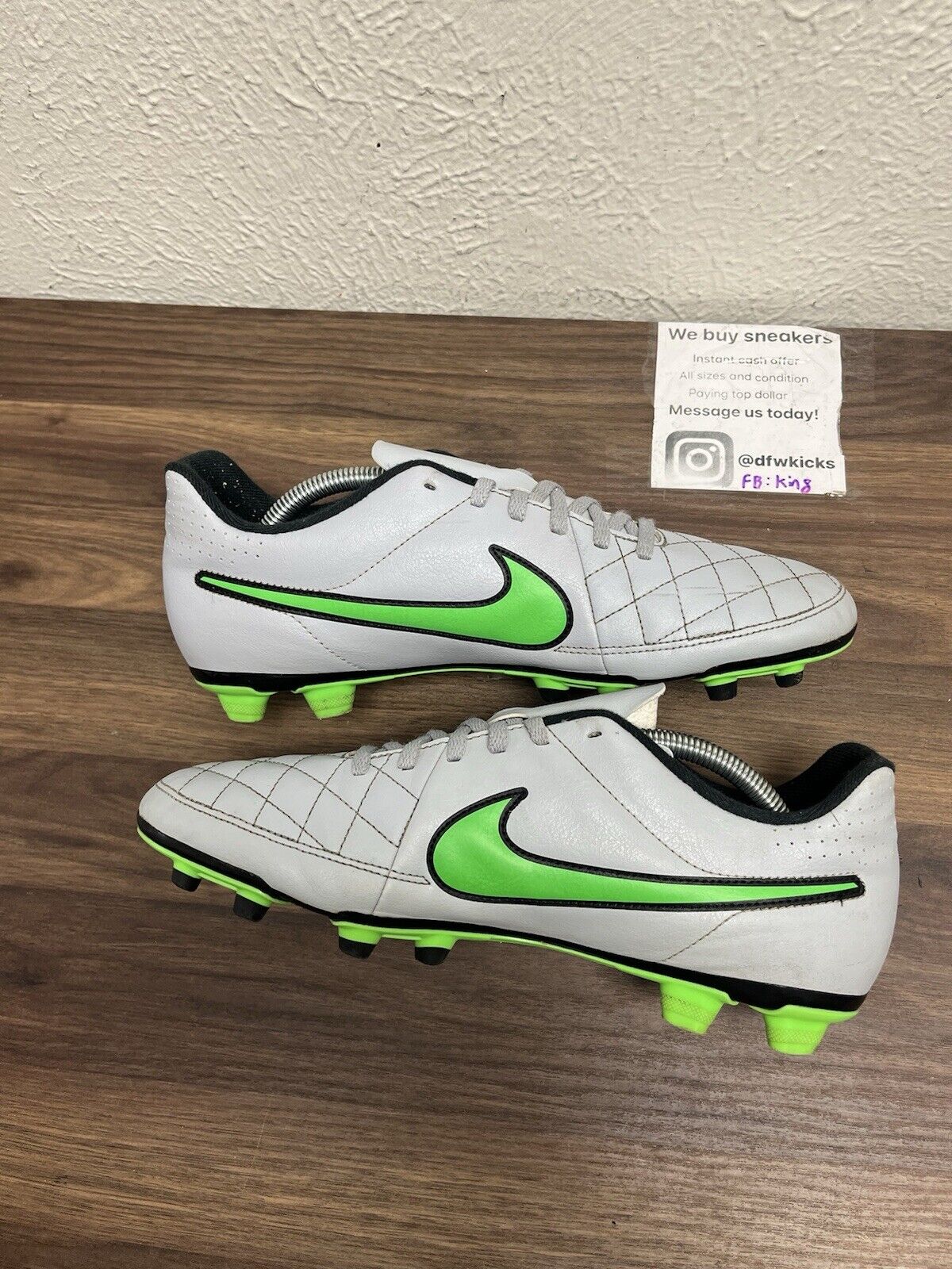 Nike Tiempo Legend V FG Grey Green Mens Size 10 631518-030