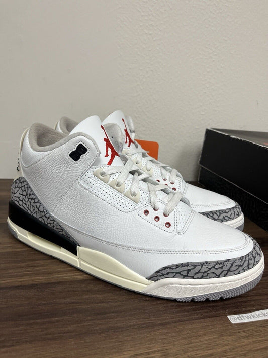 Size 13 - Jordan 3 Retro Mid White Cement Reimagined