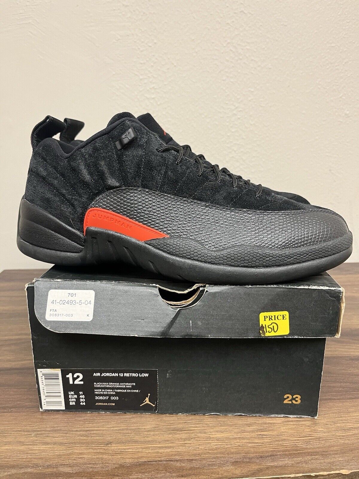 Size 12 - Men’s Nike Air Jordan 12 Retro Low Max Orange (308317-003) #2512