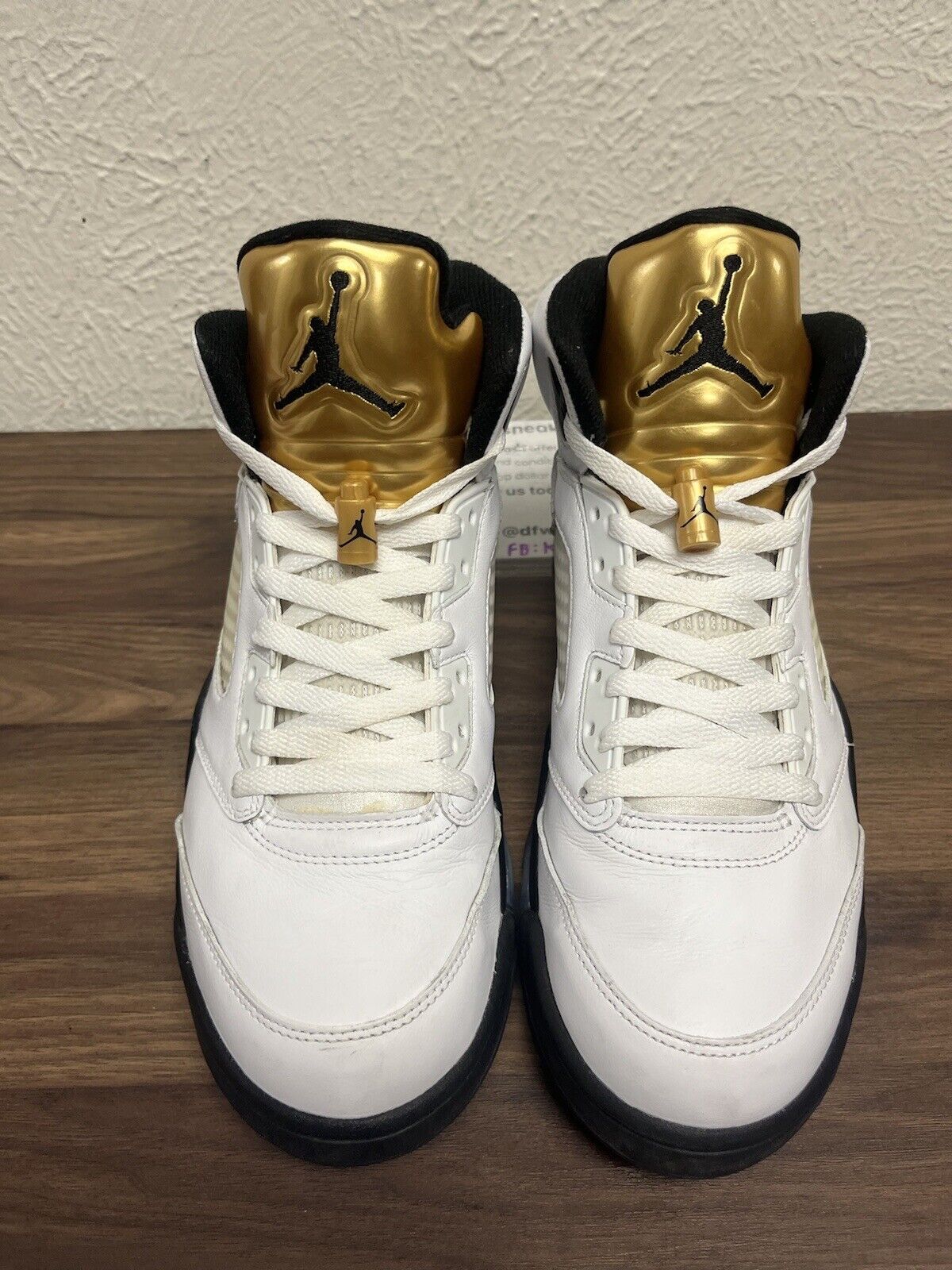 Nike Air Jordan 5 Gold Coin Olympic size 10 136027–133 OG V Retro White Black 