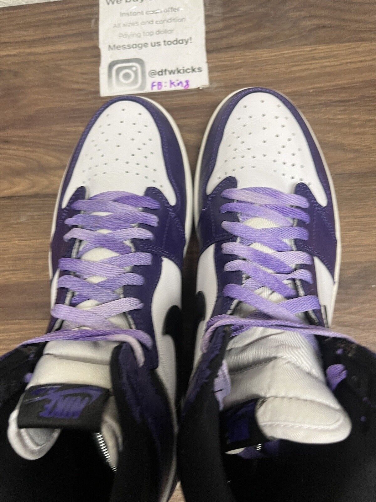 Size 11 - Jordan 1 Retro OG High Court Purple 2.0 - Gently Worn