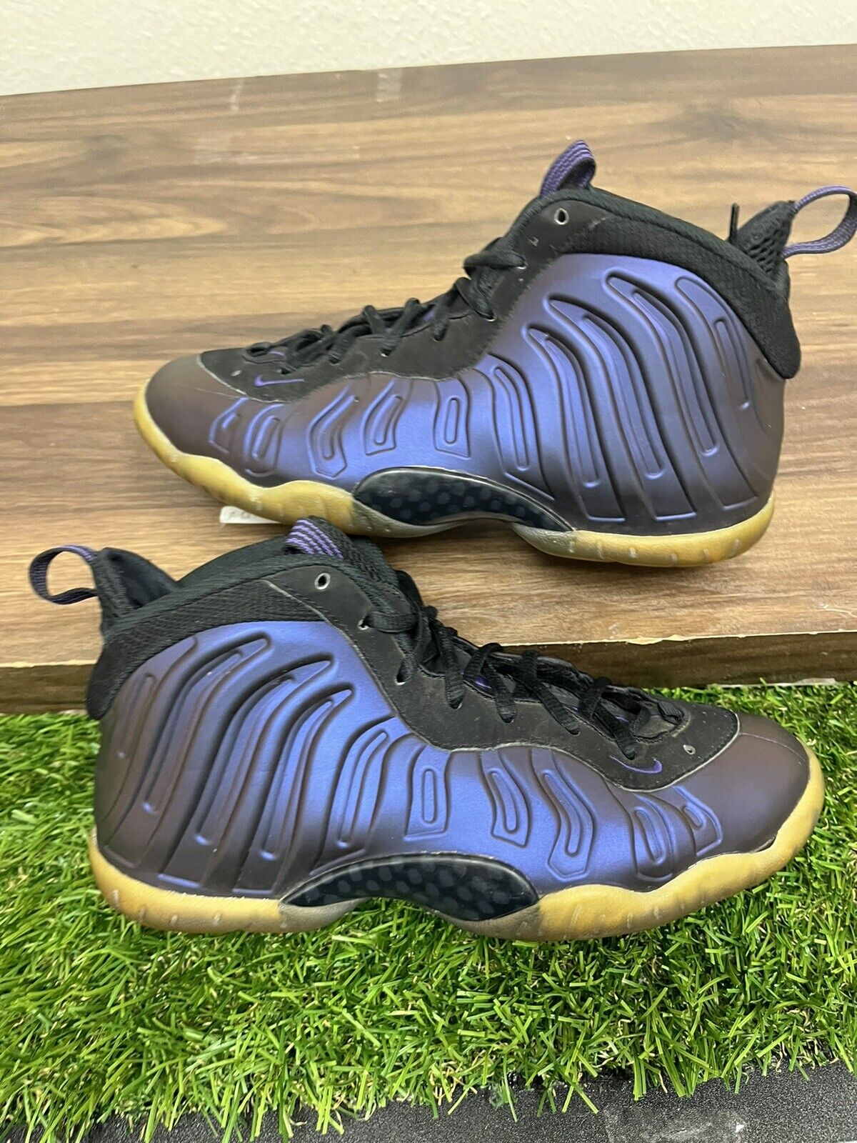 Nike Air FOAMPOSITE One EGGPLANT 2017 GS Size 6y NO BOX AS IS 644791-005