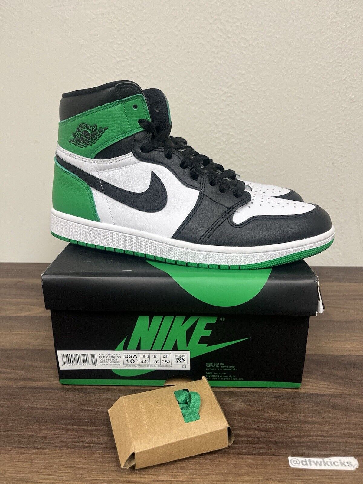 Air Jordan 1 Retro High OG Lucky Green (VNDS) - Size 10.5 - DZ5485 031