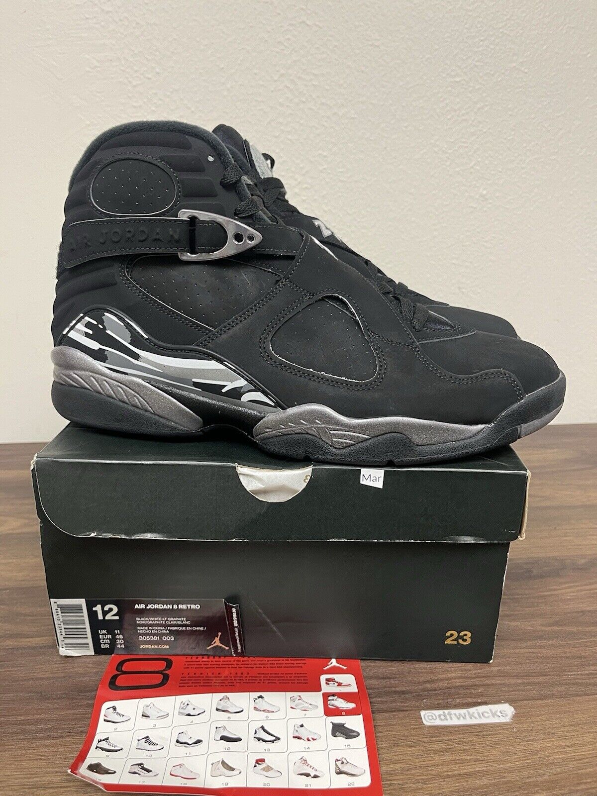 Jordan 8 Retro “Chrome” 2015- Size 12/WORN 1x/FAST SHIPPING!!!