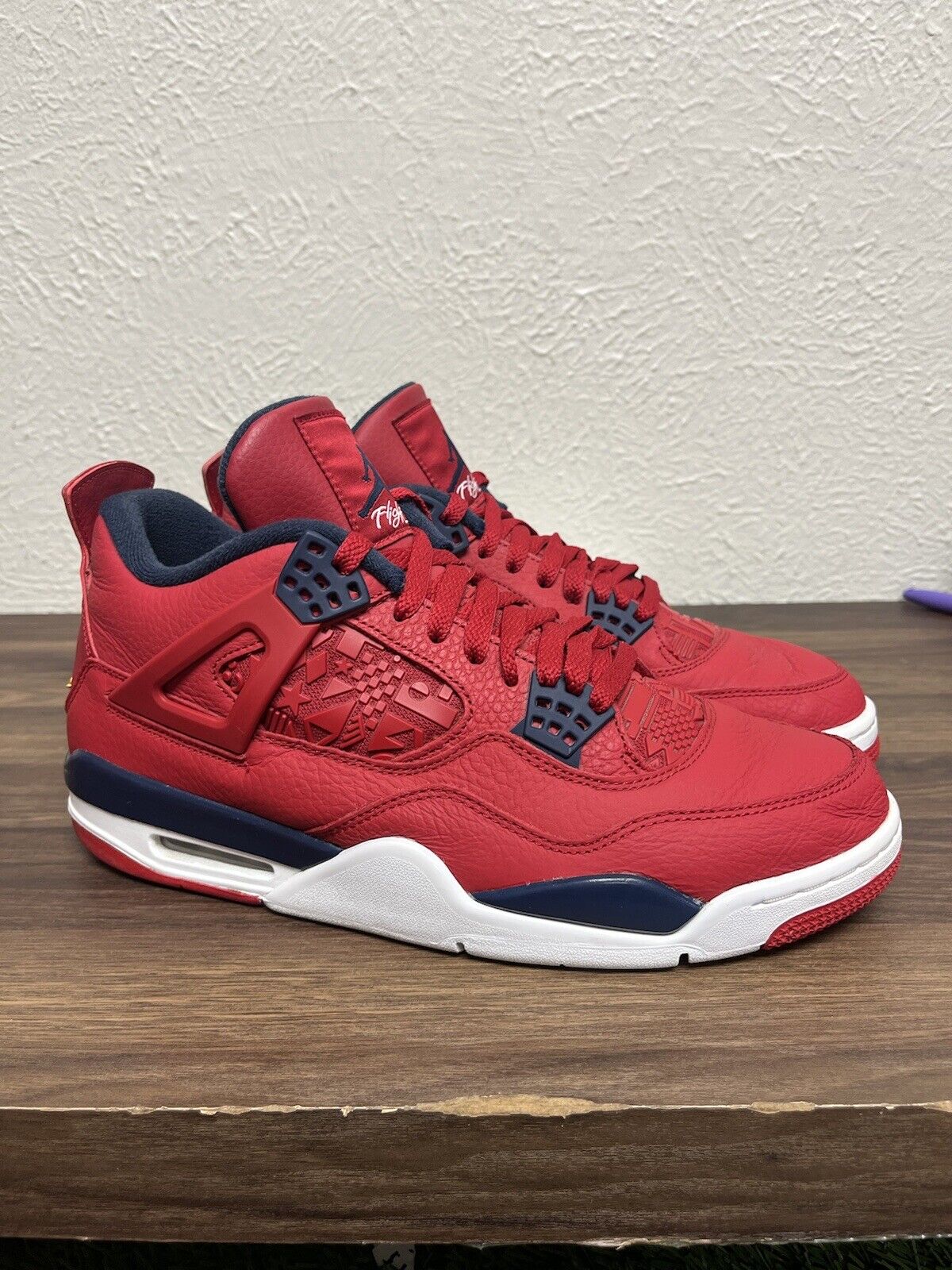 Size 10 - Jordan 4 Retro Low FIBA Gym Red White (Preowned)