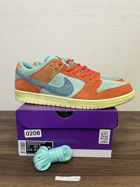 Size 14 - Nike Dunk SB Low Orange Emerald Rise s208