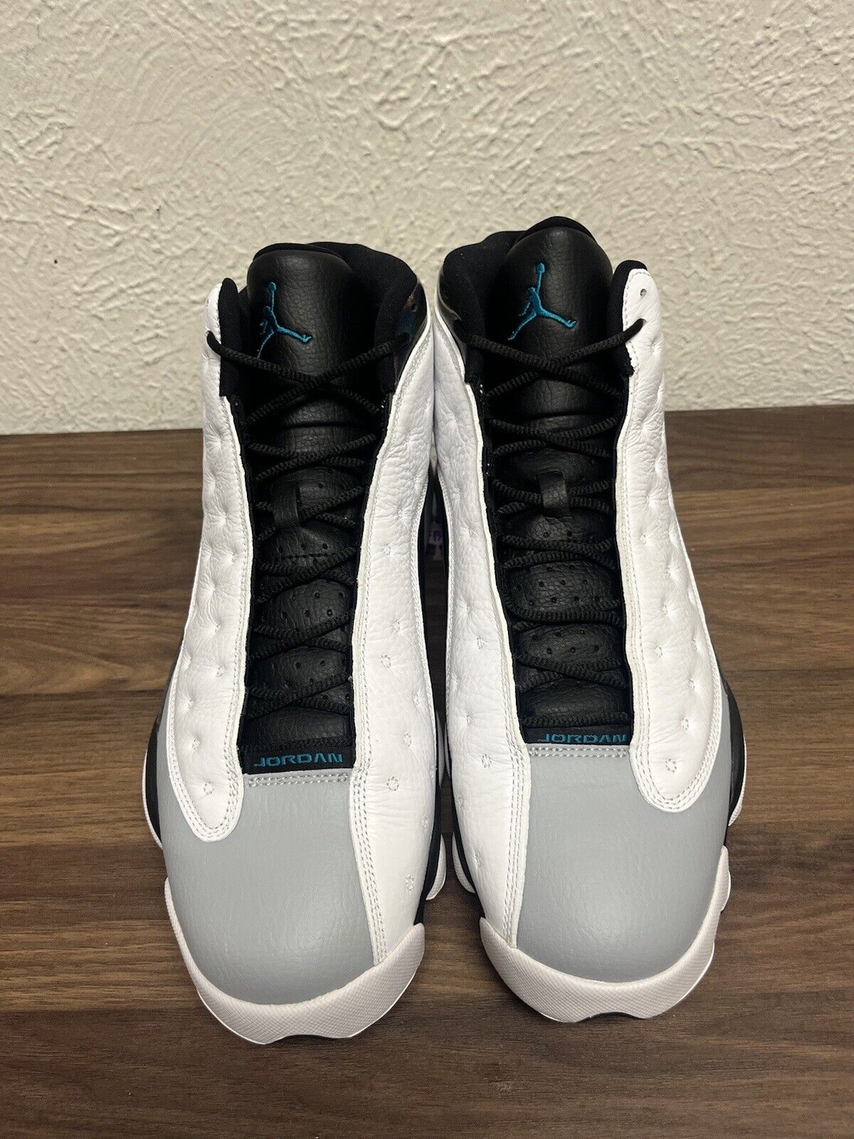 Nike Air Jordan 13 Barons Holograms Size 12 414571-115 OG XIII White Black Teal