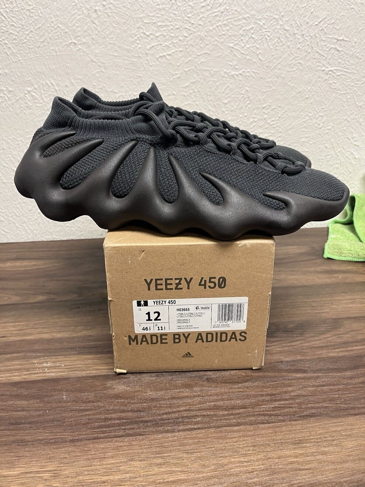 Adidas Yeezy 450 Utility Black H03665 Size 12