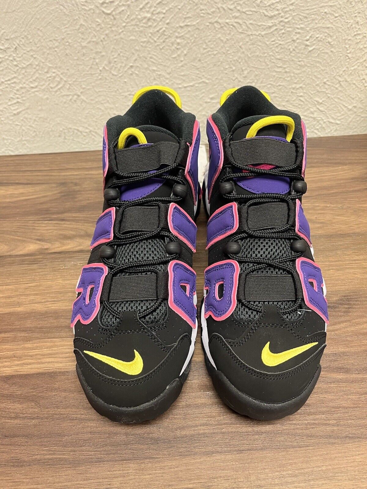 Nike Air Uptempo Sz 9.5 Black/Court Purple-Multi Color Shoes