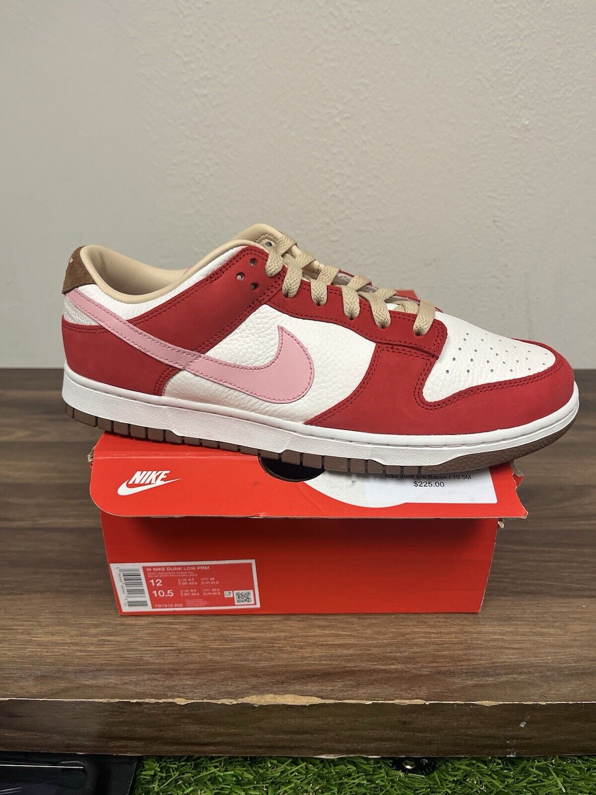 Size 12W / Size 10.5M - Nike Dunk Low Bacon W