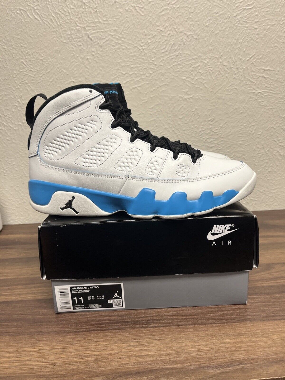 Size 11 - Air Jordan 9 Retro 2024 Powder Blue FQ8992-101 Super Clean 🧼 | VNDS