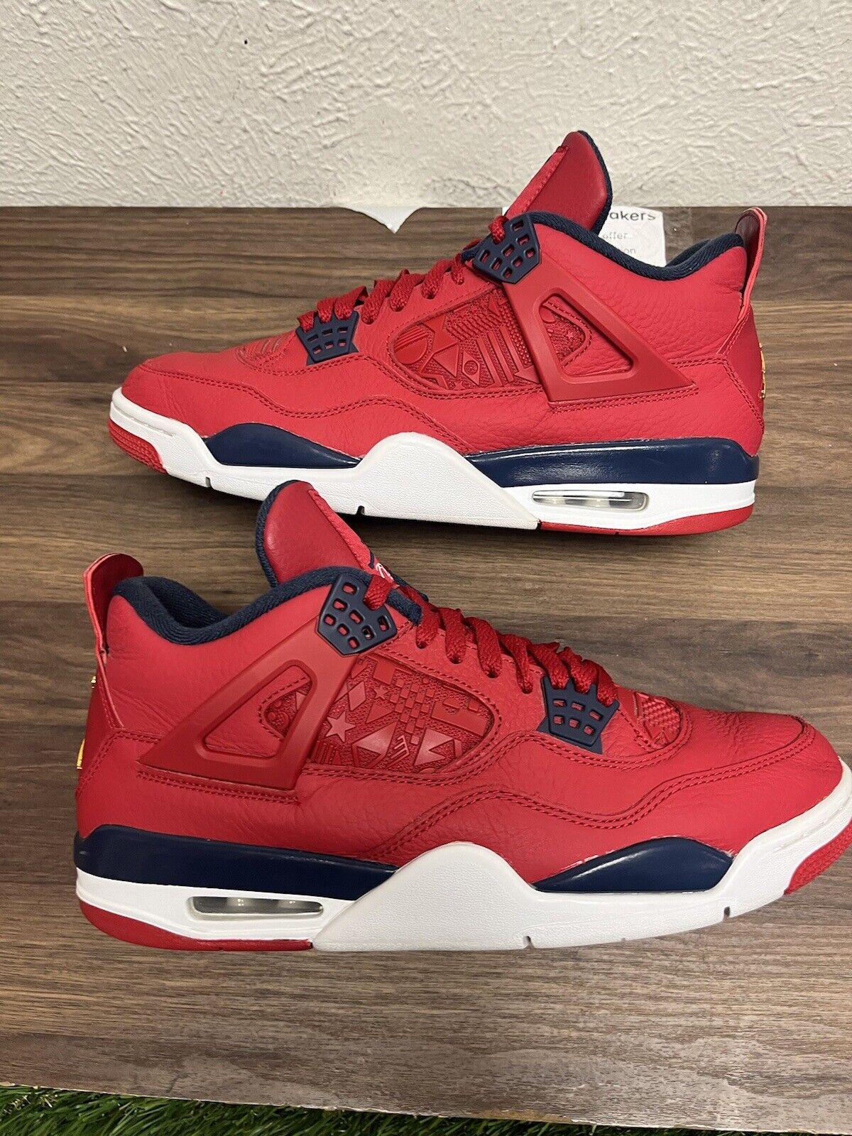 Size 10 - Jordan 4 Retro Low FIBA Gym Red White (Preowned)