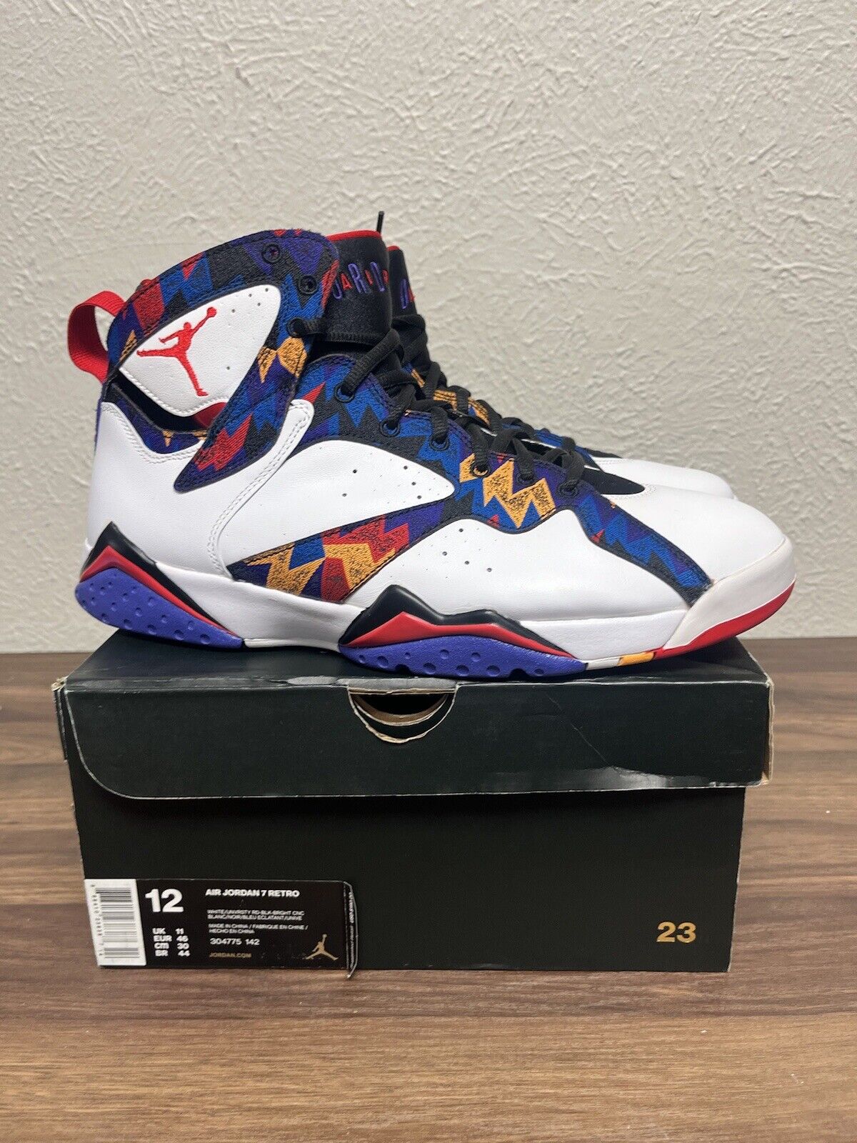 Nike Air Jordan 7 Retro Sweater size 12 304775-142 OG VII Clean