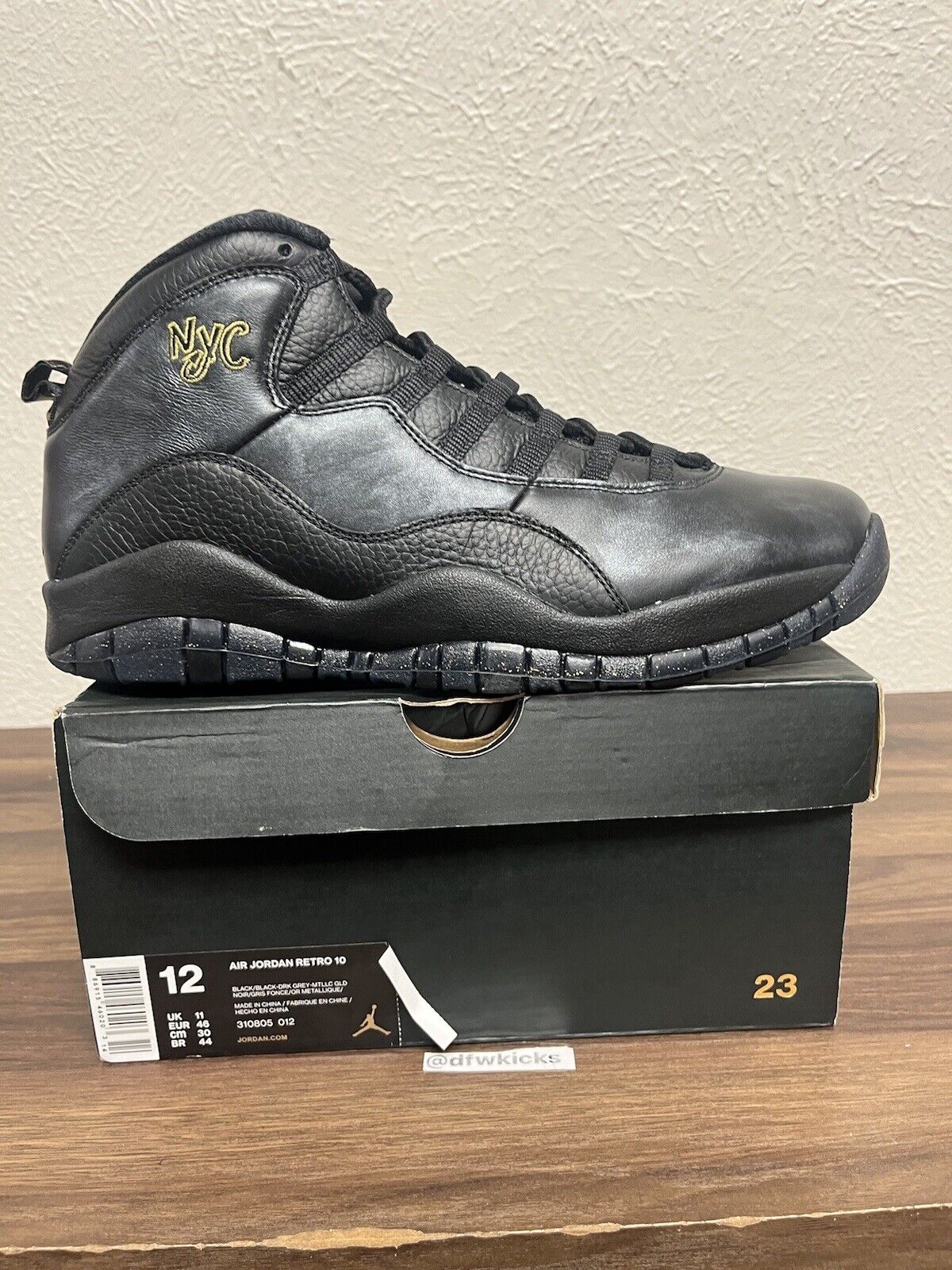 Air Jordan 10 Retro City Pack New York City 310805-012 Size 12