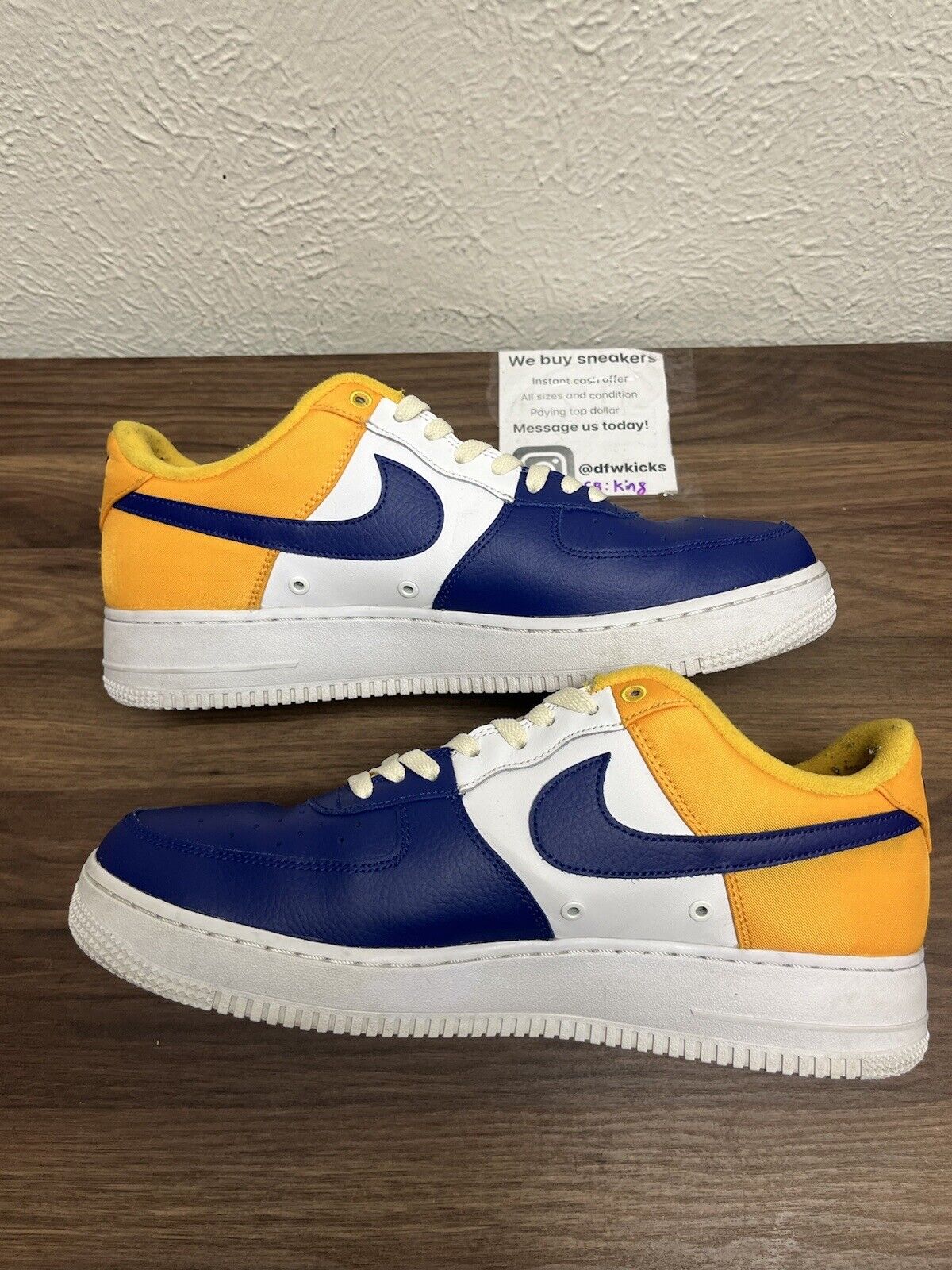 Nike Air Force 1 Low Mini Swoosh FC Barcelona Sz 12 823511-404 2017 Blue