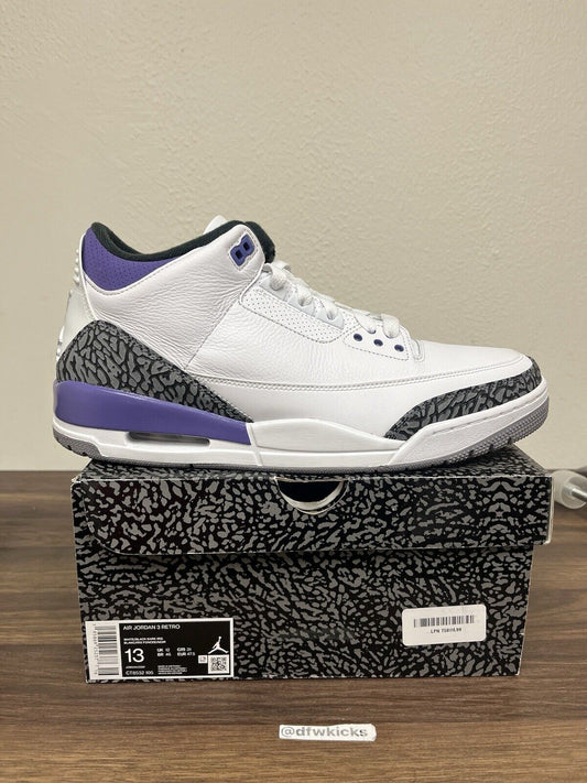 Nike Air Jordan 3 Retro 'Dark Iris' CT8532-105 Men's Size 13 NEW