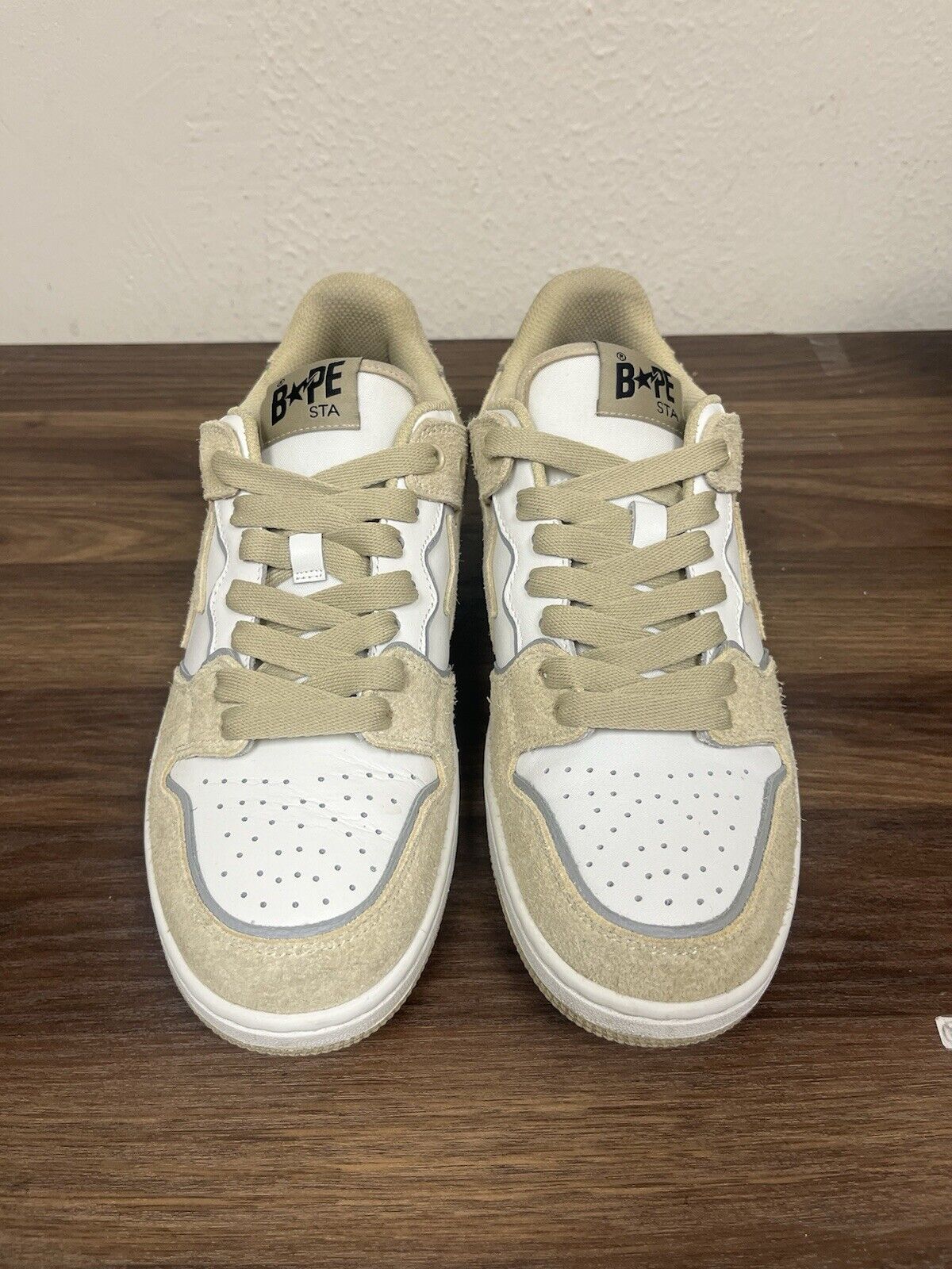 A Bathing Ape Bape Sk8 Sta Beige Suede Size 9