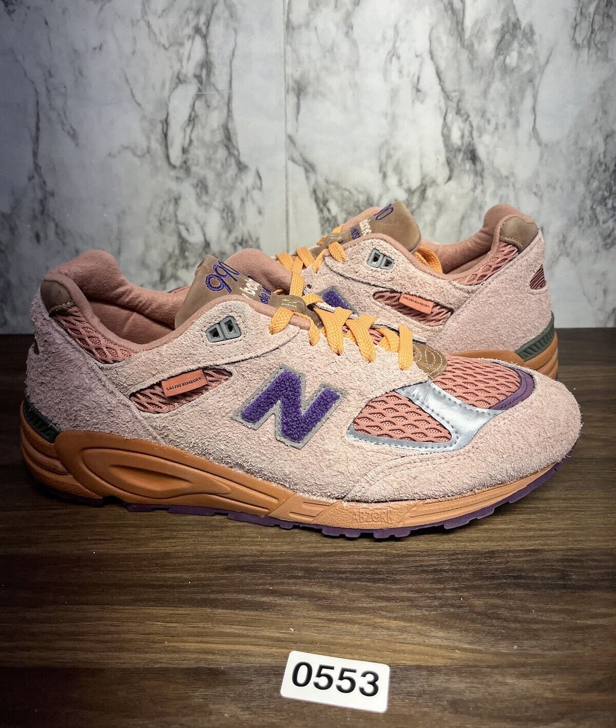 SIZE 10.5 - New Balance 990 V2 Made in USA x Salehe Bembury "Sand Be The Time" 