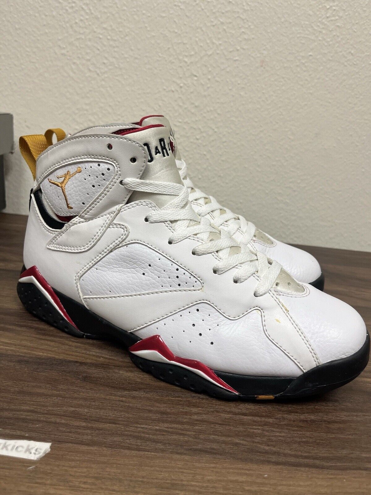 Size 10 Air Jordan 7 Retro Cardinal Red University White 304775-104 A253