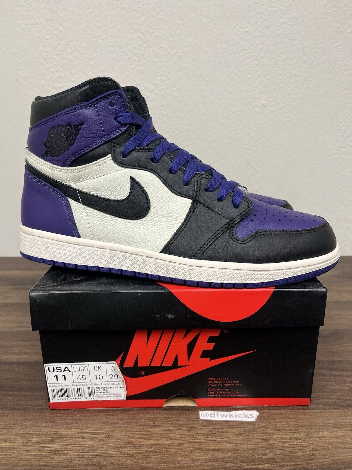 Size 11 - Air Jordan 1 Retro OG High Court Purple