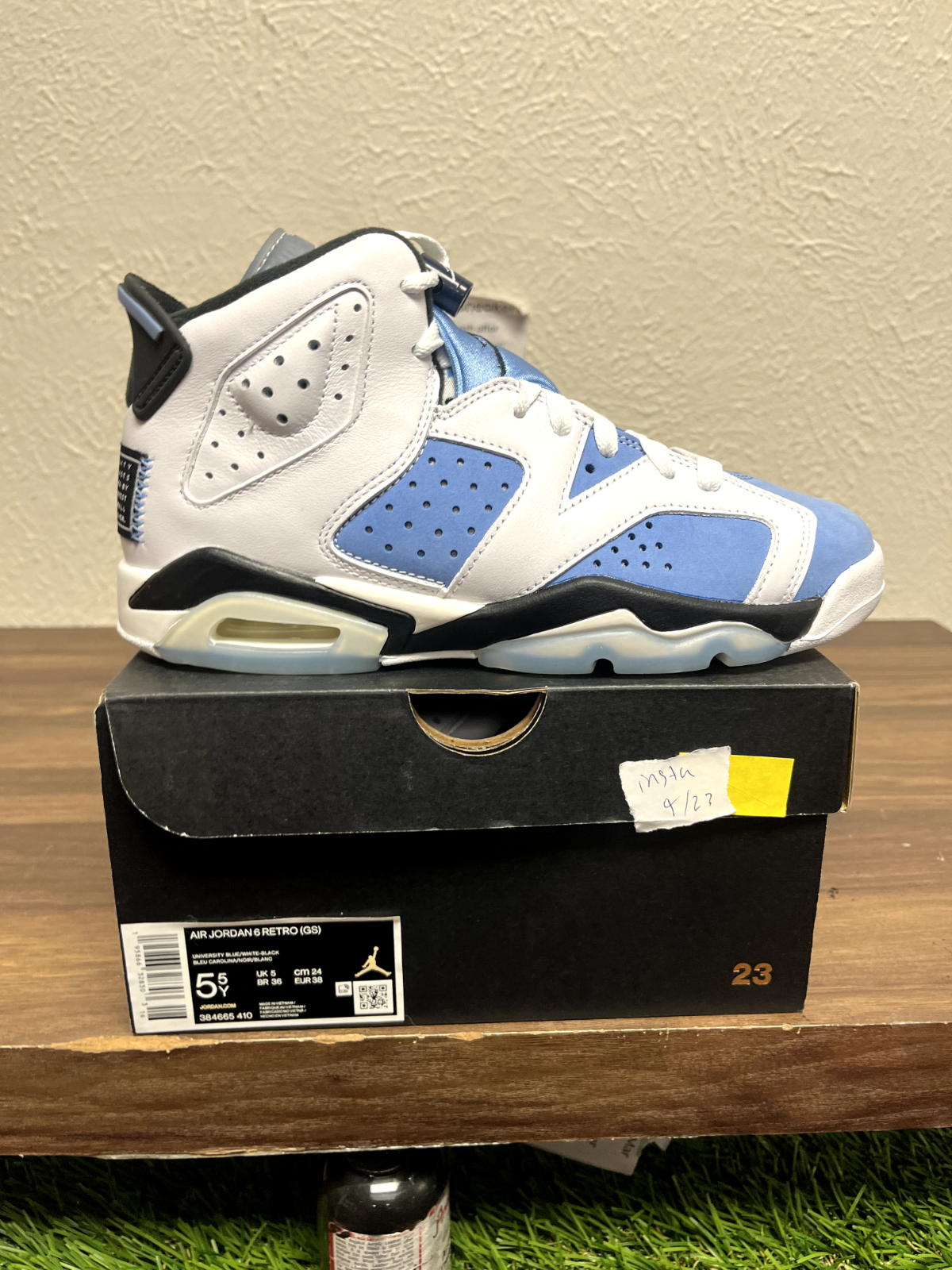 Brand New Air Jordan 6 Retro UNC 2022 GS Size  5.5Y