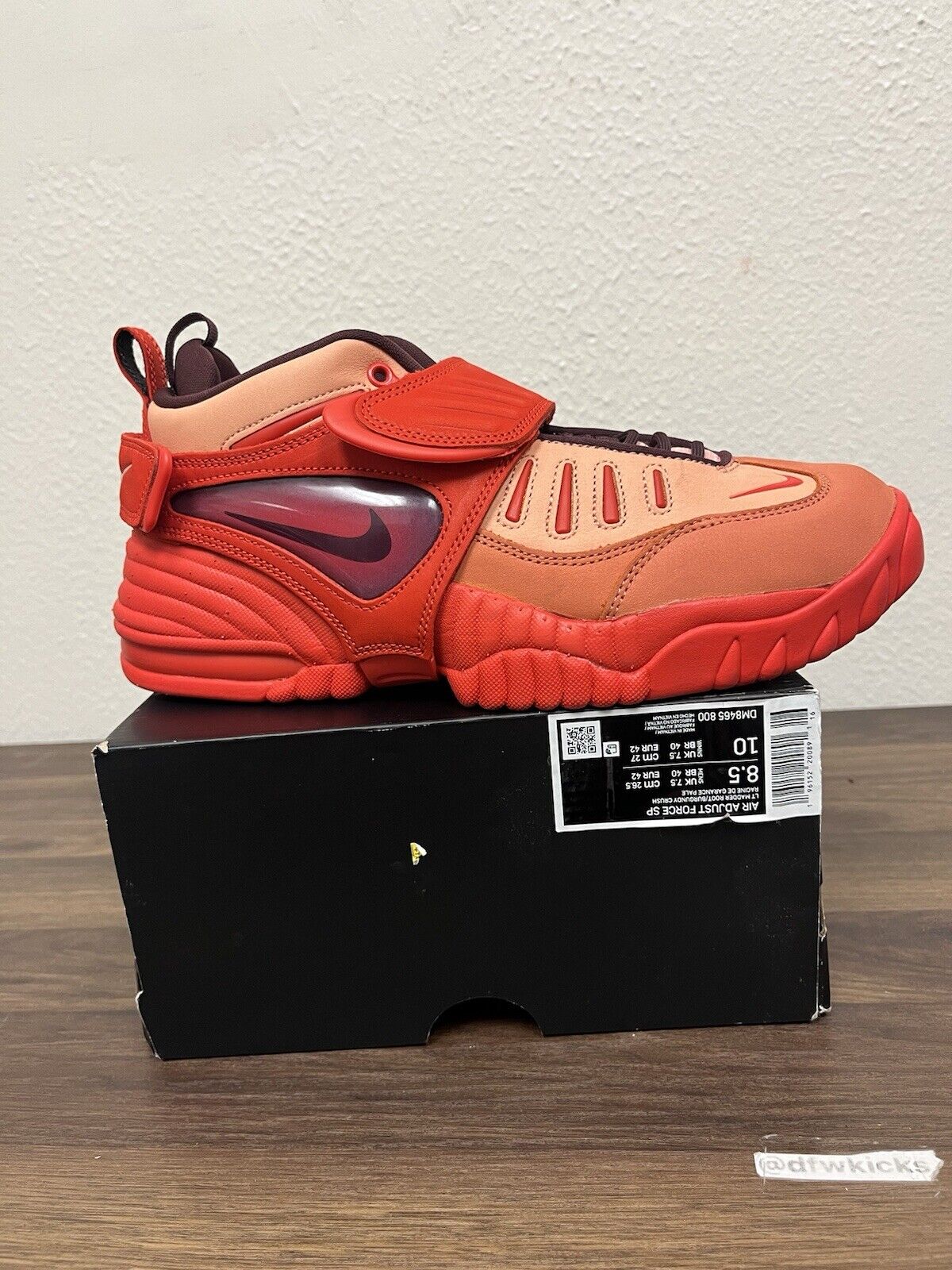 Size 8.5 - Nike AMBUSH x Air Adjust Force Light Madder Root