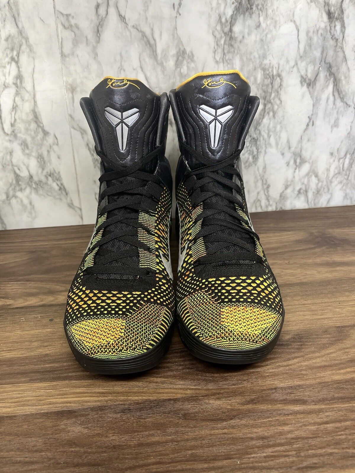 Size 11.5 Nike Kobe 9 IX Elite High Inspiration Black Yellow Men *639