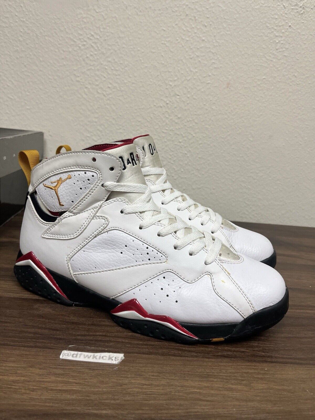 Size 10 Air Jordan 7 Retro Cardinal Red University White 304775-104 A253