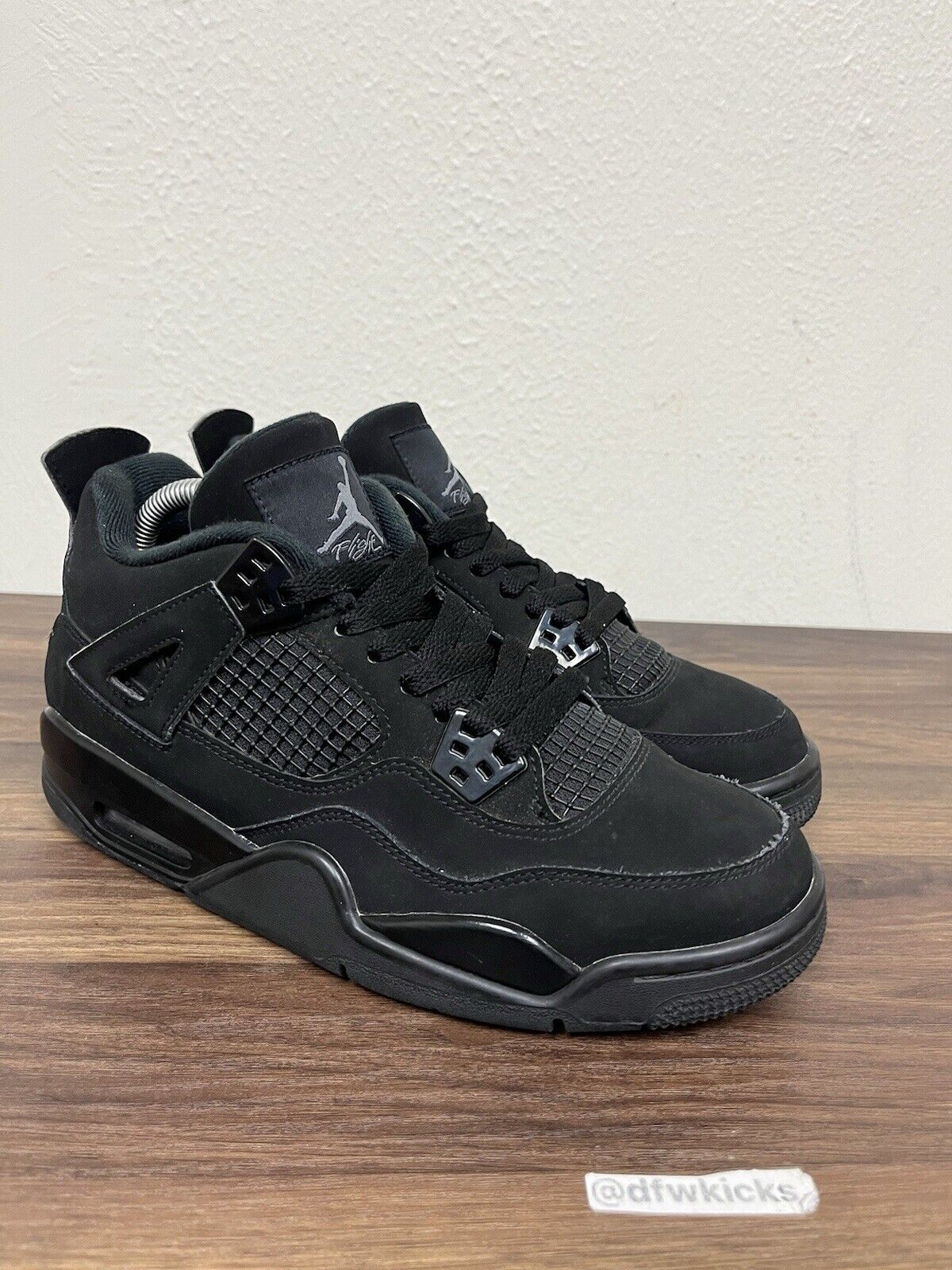 Nike Air Jordan 4 Retro 'Black Cat' 408452-010 ( GS ) Size 7Y