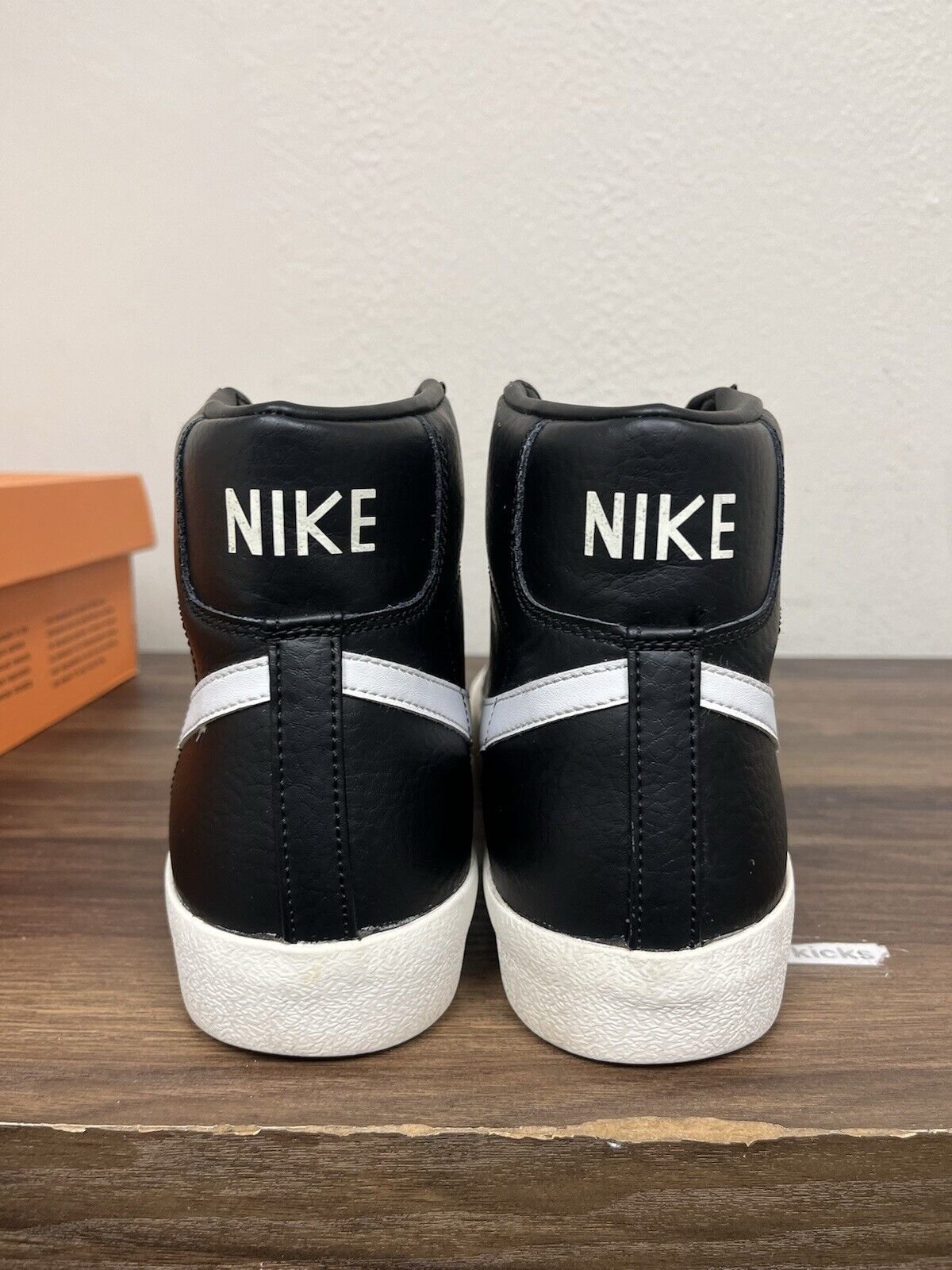 Nike Blazer Mid 77 Black White Leather Casual Shoes Mens Size 11 BQ6806-002