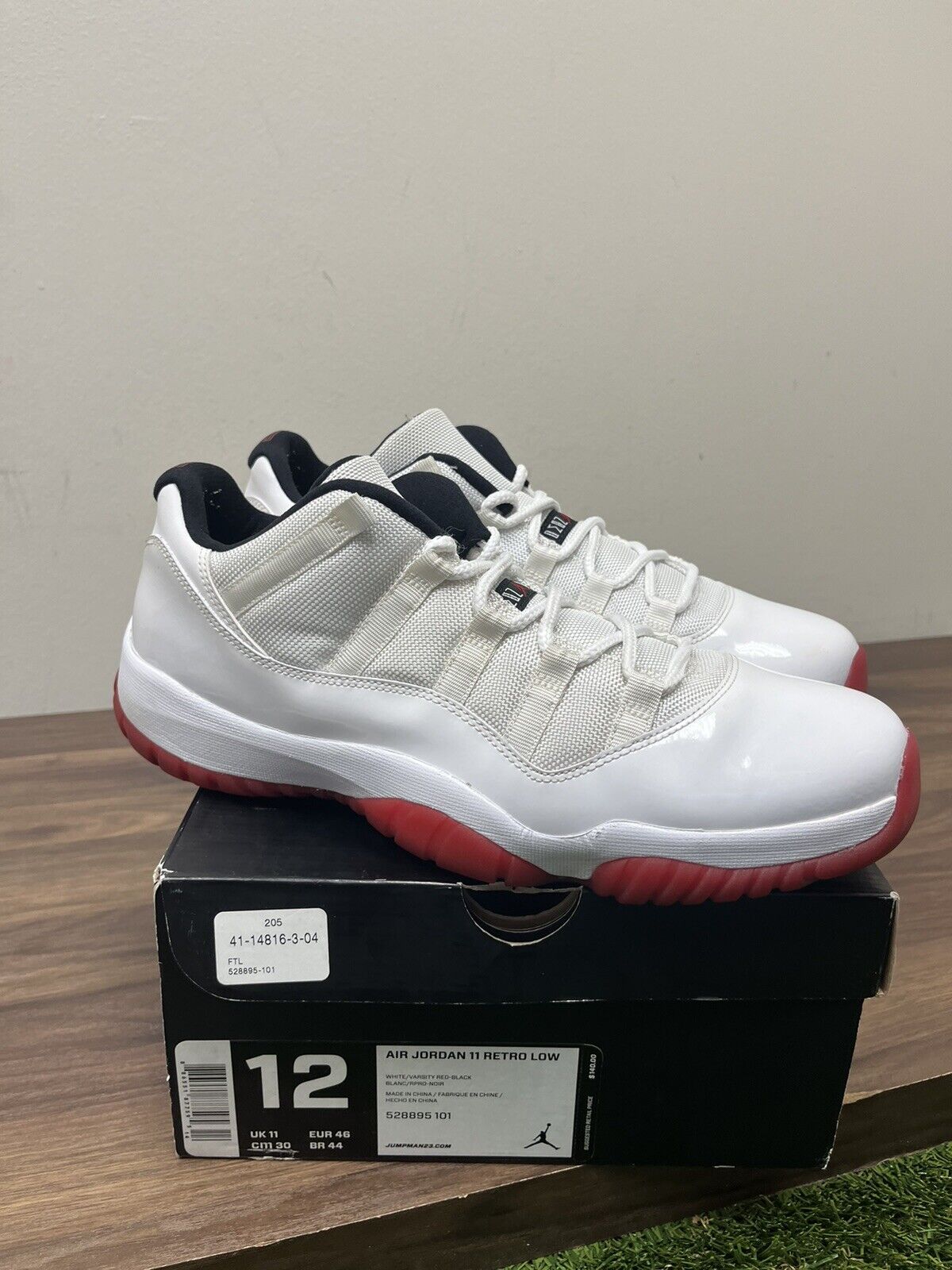 Size 12 - Jordan 11 Retro Low Cherry Bottom 2012 528895 101