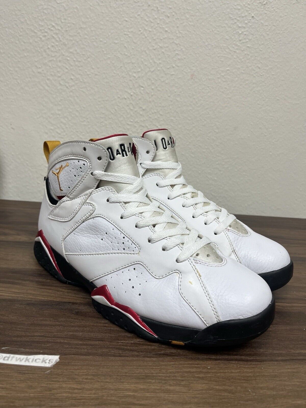 Size 10 Air Jordan 7 Retro Cardinal Red University White 304775-104 A253