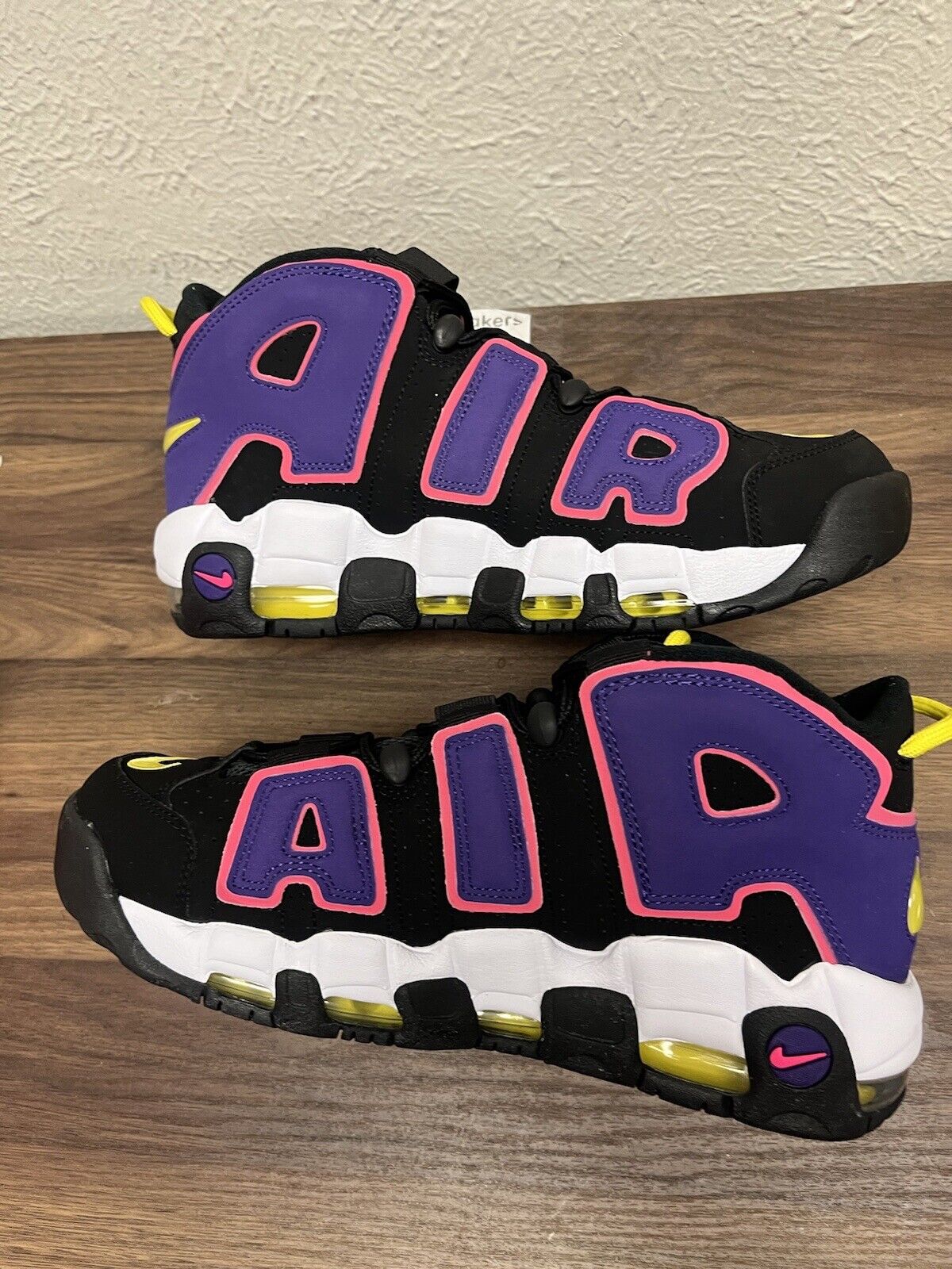 Nike Air Uptempo Sz 9.5 Black/Court Purple-Multi Color Shoes