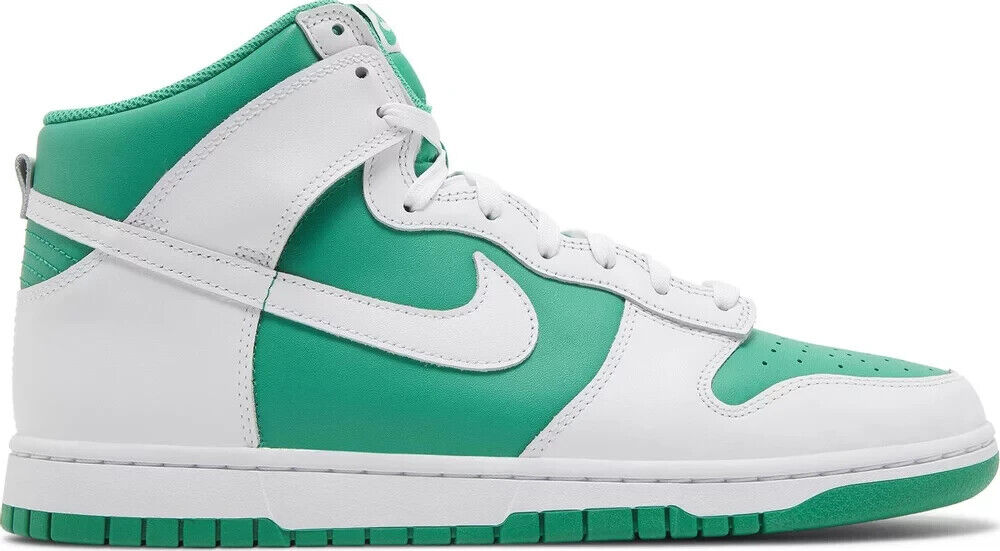 Size 10.5 - Nike Dunk High White Stadium Green