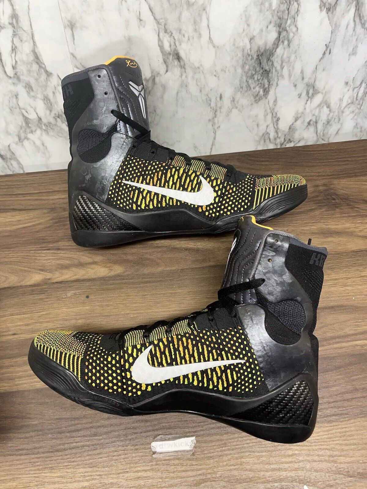 Size 11.5 Nike Kobe 9 IX Elite High Inspiration Black Yellow Men *639