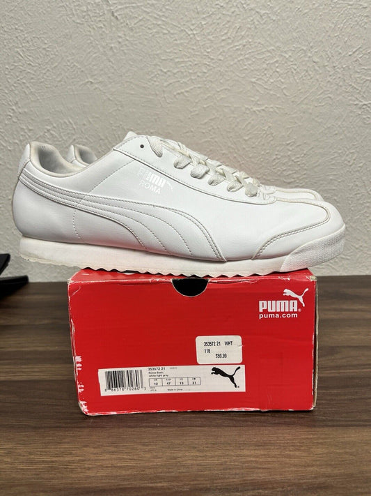 Size 13 - PUMA Roma Basic White