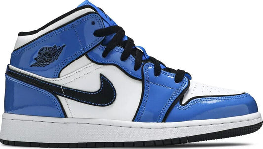 Nike Jordan 1 Mid SE Signal Blue 2021 (GS) (BQ6931-402) Grade School Size 4.5y