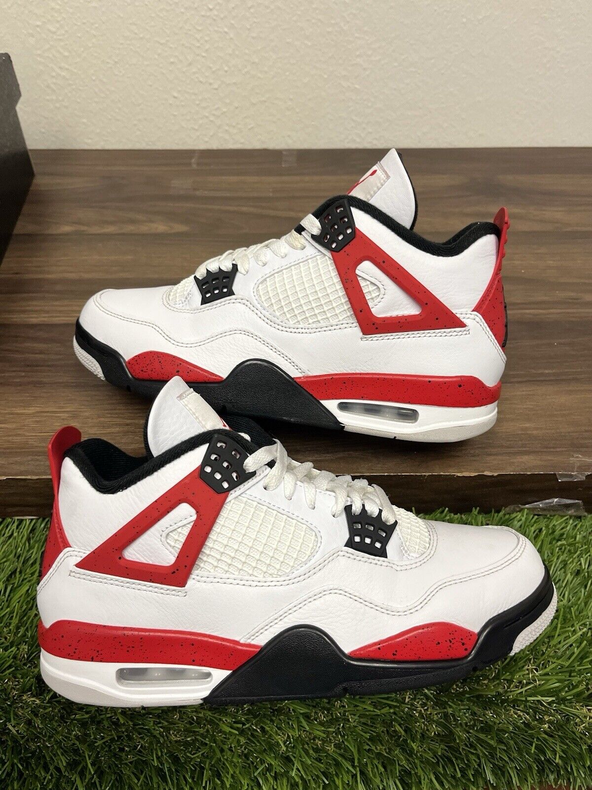 Size 8 - Jordan 4 Retro Mid Red Cement White Red Black Leather (DH6927-161) A61