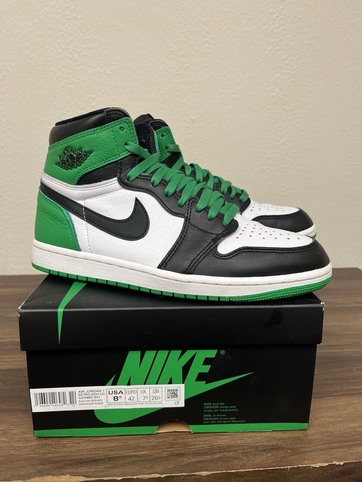 Size 8.5 - Air Jordan 1 Retro OG High Lucky Green